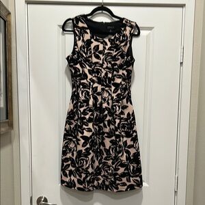 Enfocus Studio Black and Pink Floral Mini Dress